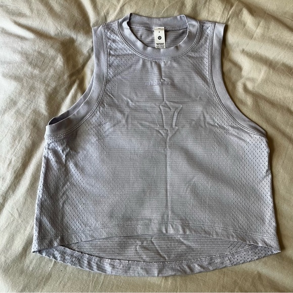 NWT Lululemon Swiftly High-Low Cropped Tank Top in Lavender Frost - Picture 6 of 7